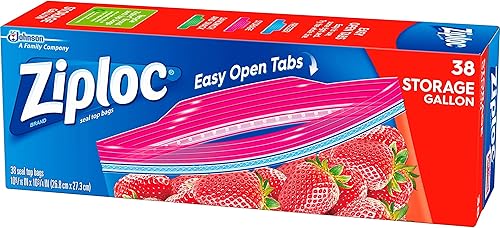 Miniatura 5 de Ziploc 665016 - Bolsas de almacenamiento con doble cremallera, 10-9/16 x 10-3/4, 1 galón, transparente, 38/caja (caja de 9 cajas)