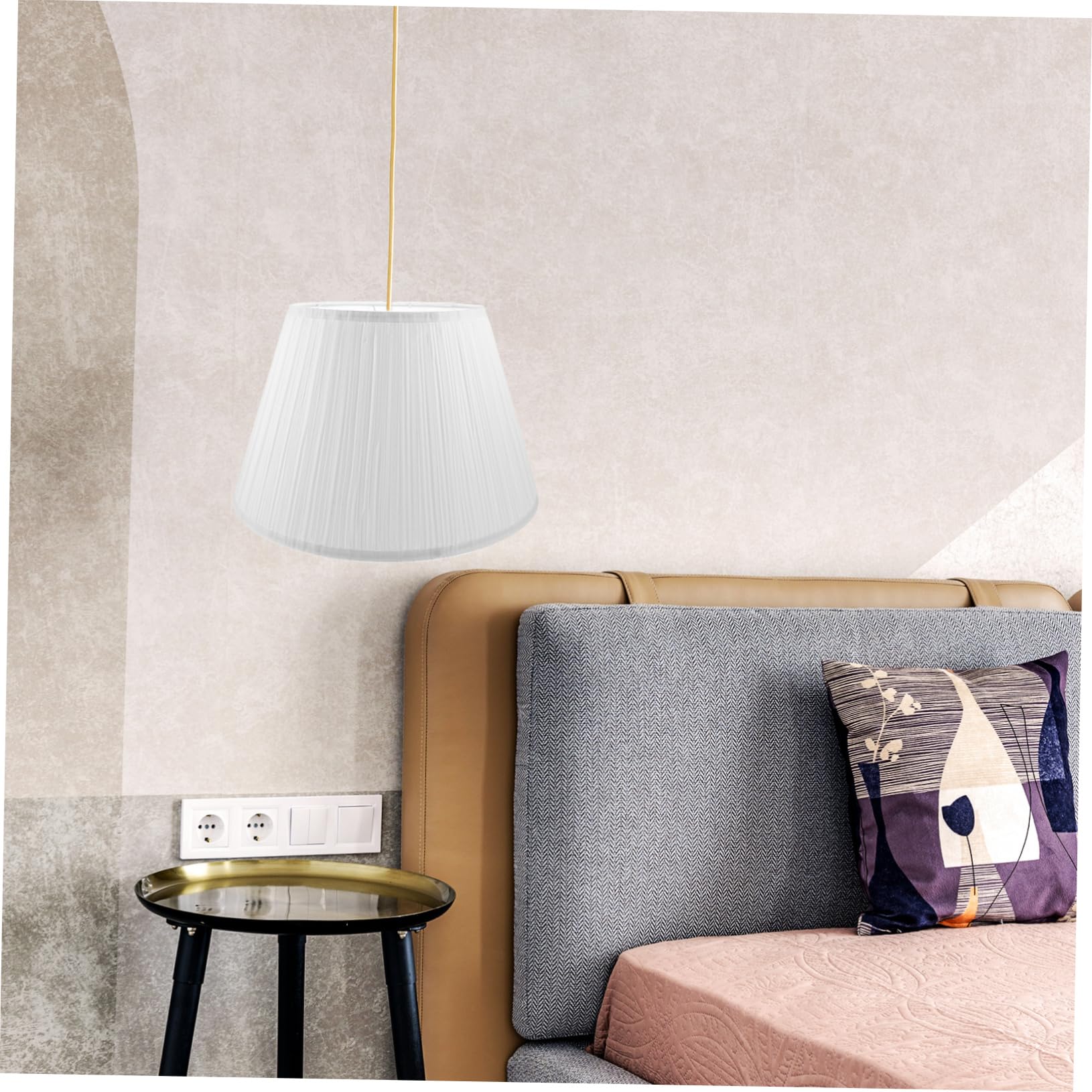 Hemobllo Lampenschirm Für Tisch Und Stehlampen Mit Metallrahmen Aus Leinenstoff Im Schlichten Landhausstil Kleiner Ersatz-lampenschirm Für Zuhause