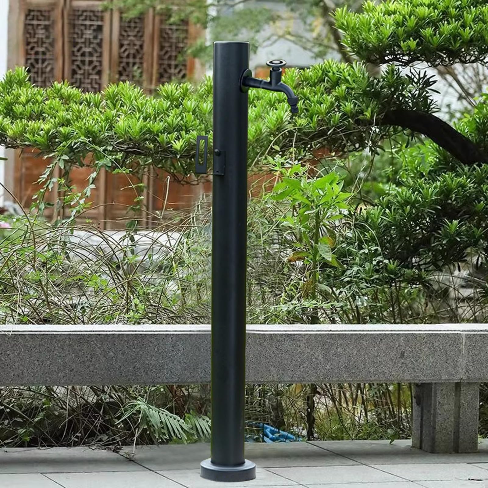 Water Butt tap, Vertical Cylindrical Garden Water Column,with Faucet(Height: 95cm/37.4in)