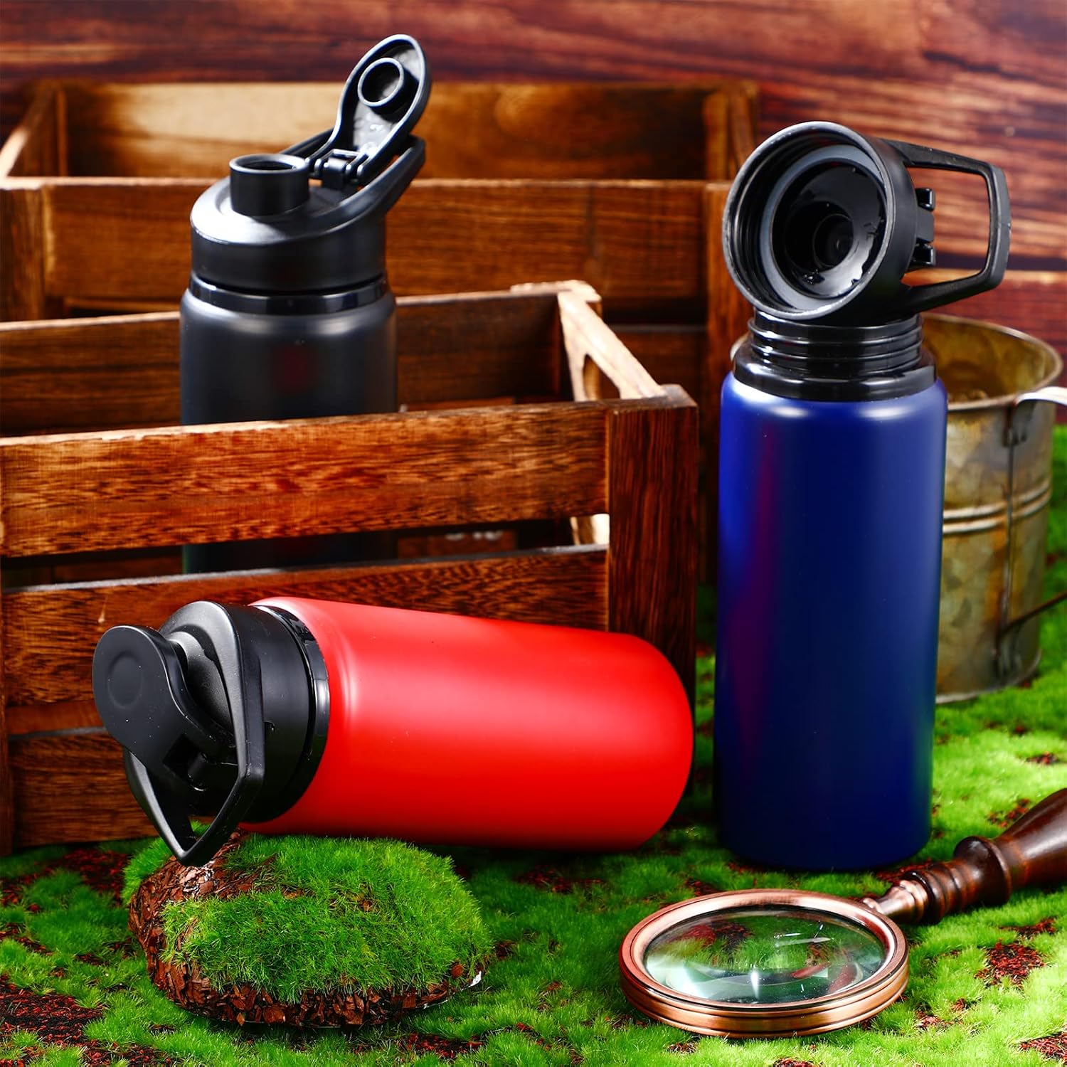 18 Pack 20 oz Reusable Aluminum Water Bottles Bulk Metal Sports Water Bottles Multipack for Gym Hiking Cycling Sports Outdoor - Image 5