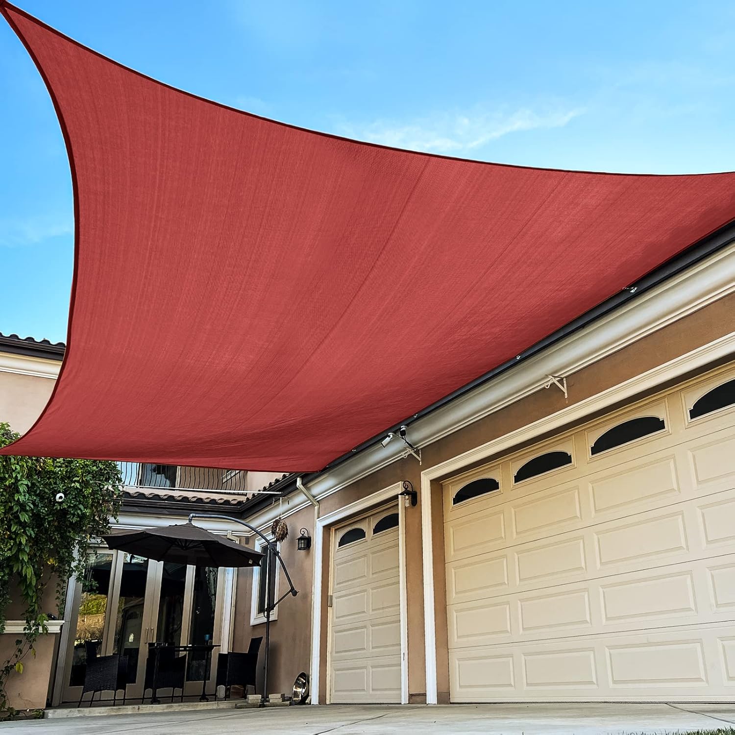 Rectangle Sun Shade Sail Canopy, 8' x 14' Patio Shade