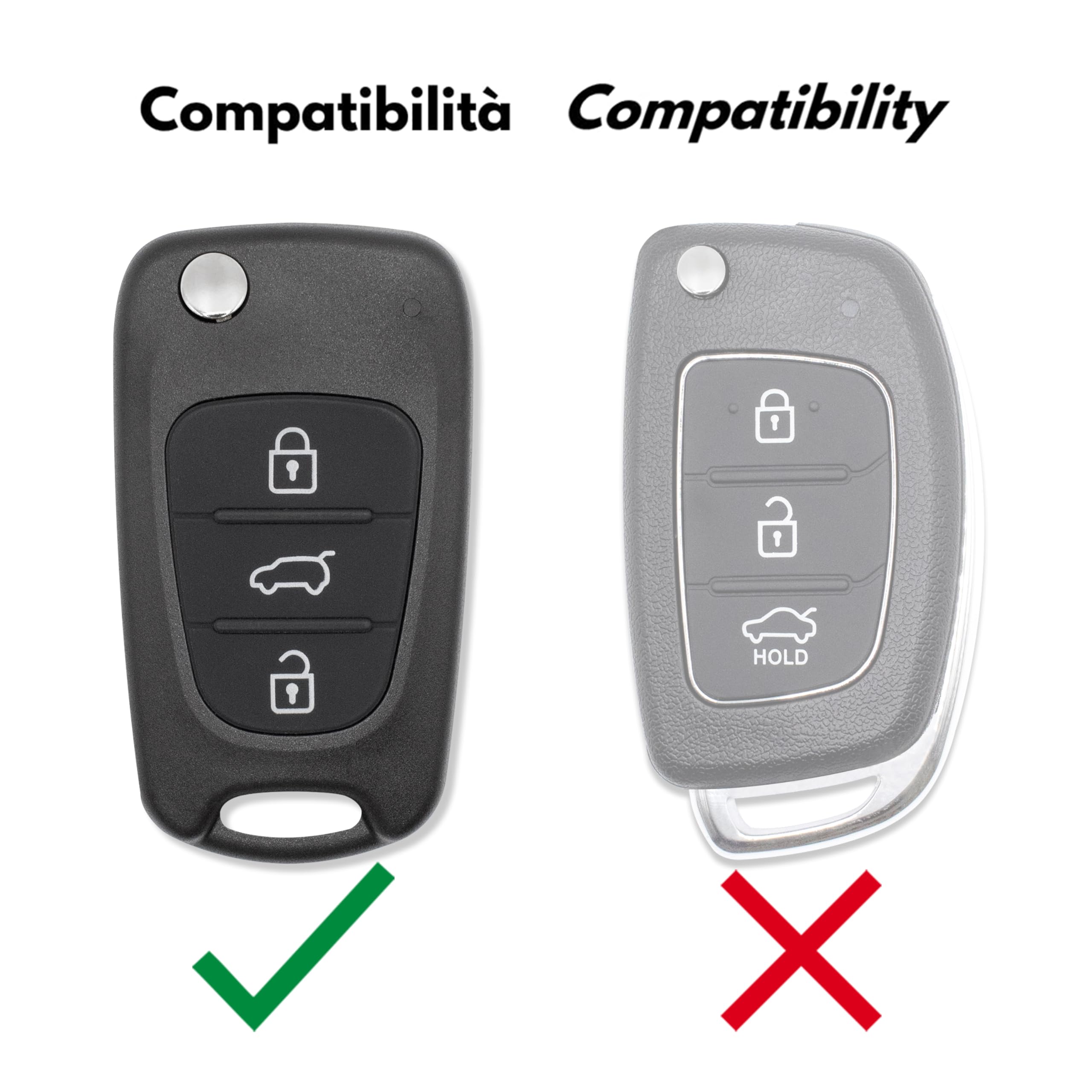 Cover In Silicone Per Chiave Fiat 500X - Custodia Protettiva Nera | Anti-graffio E Impermeabile