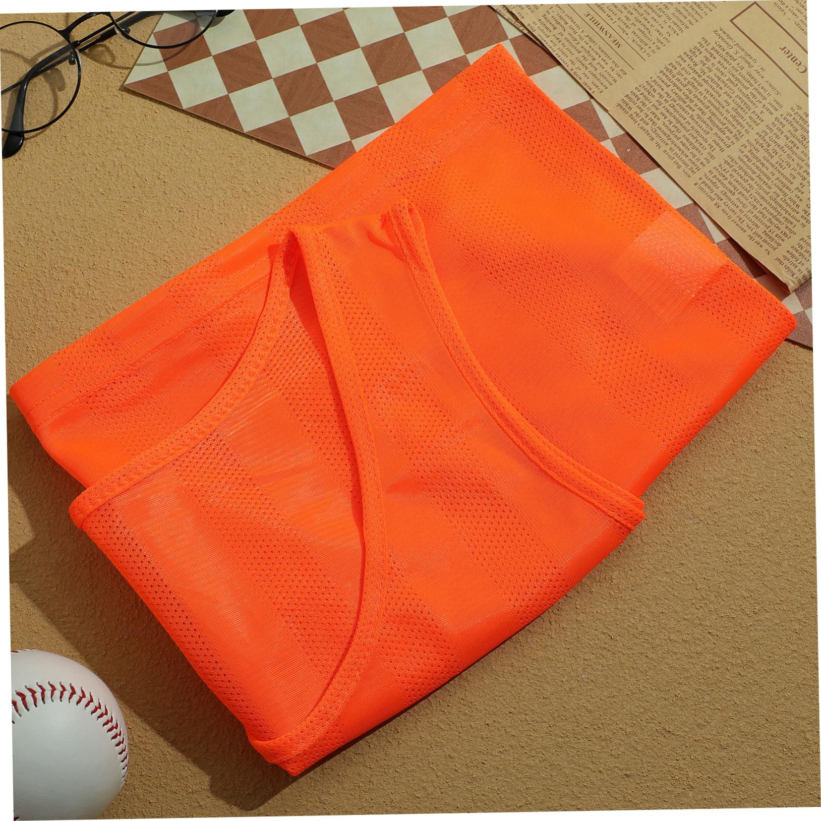 KOMBIUDA 6piezas Conjunto De Chaleco Deportivo Rayas De Malla Sin Mangas Para Hombre y Mujer Equipo De Práctica De Fútbol Para Gimnasio y Entrenamientos Al Aire