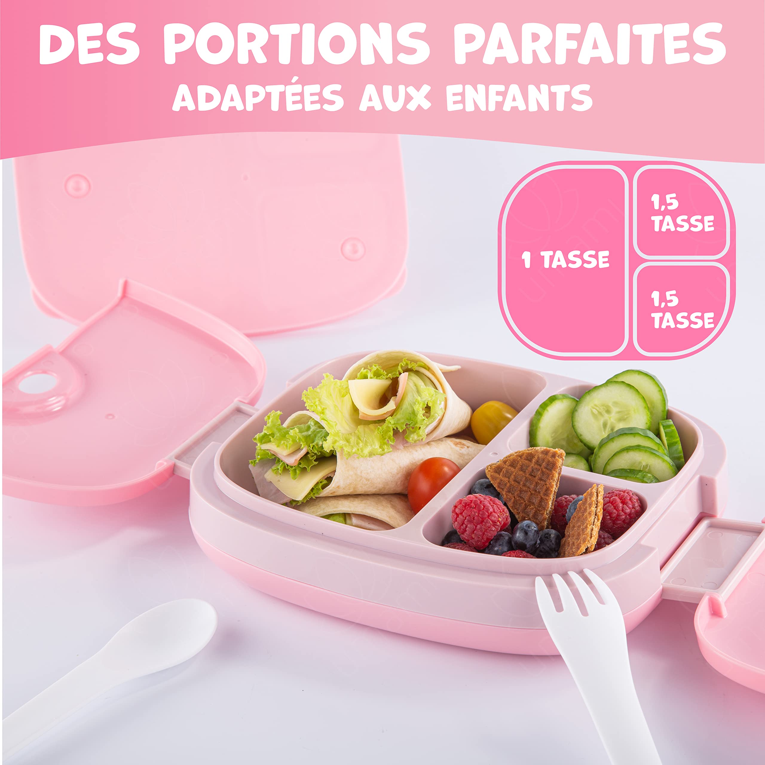 Boîte Bento Enfant TAKWAY Acier Inoxydable 800ml - 3
