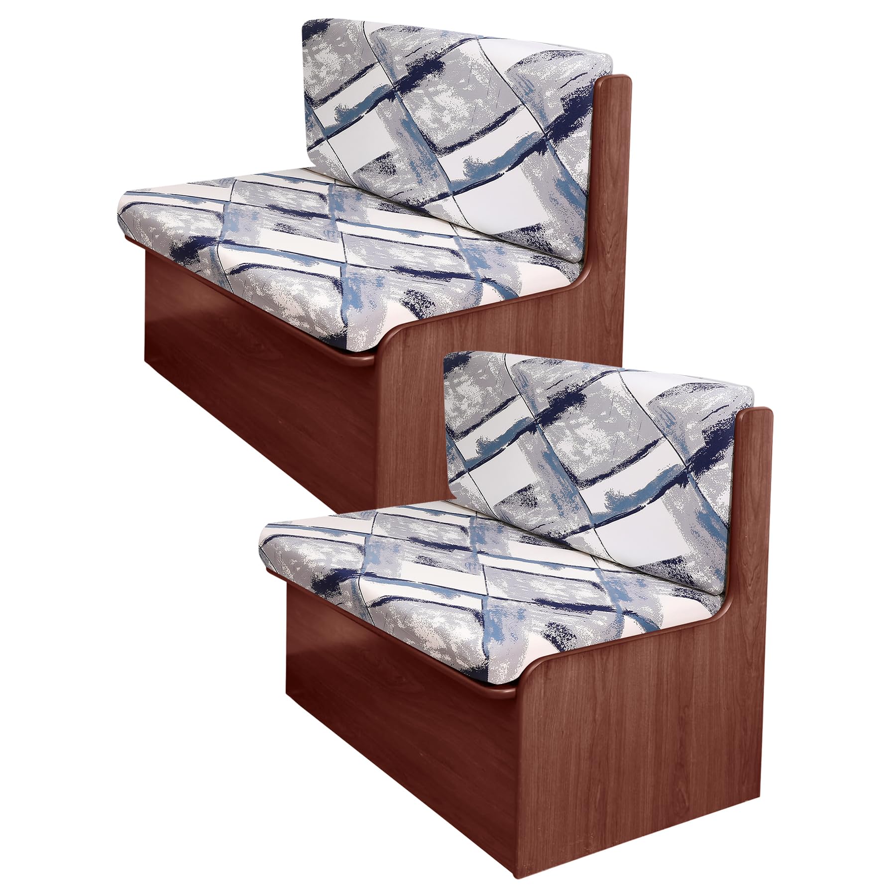 FUANGUI RV Dinette Cushion Covers - Stretch Camper Cushion Booth Seats Replacement - Washable Sofa Furniture Protector (B3, 2 Bench & 2 Backrest