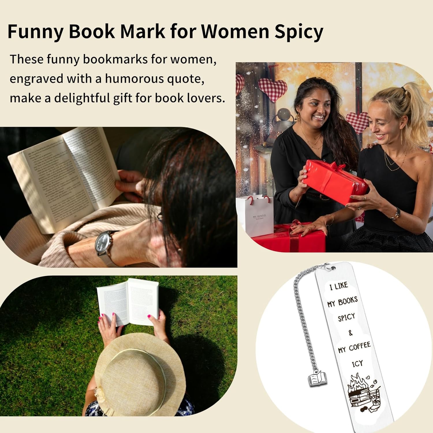 Spicy Book Marks for Reading Women, Friendship Birthday Gifts for Women, Coffee Lovers Gift Ideas for Readers, Book Loves, Book Club Gifts, Funny ChristmasGifts, Book Accessories - Image 7
