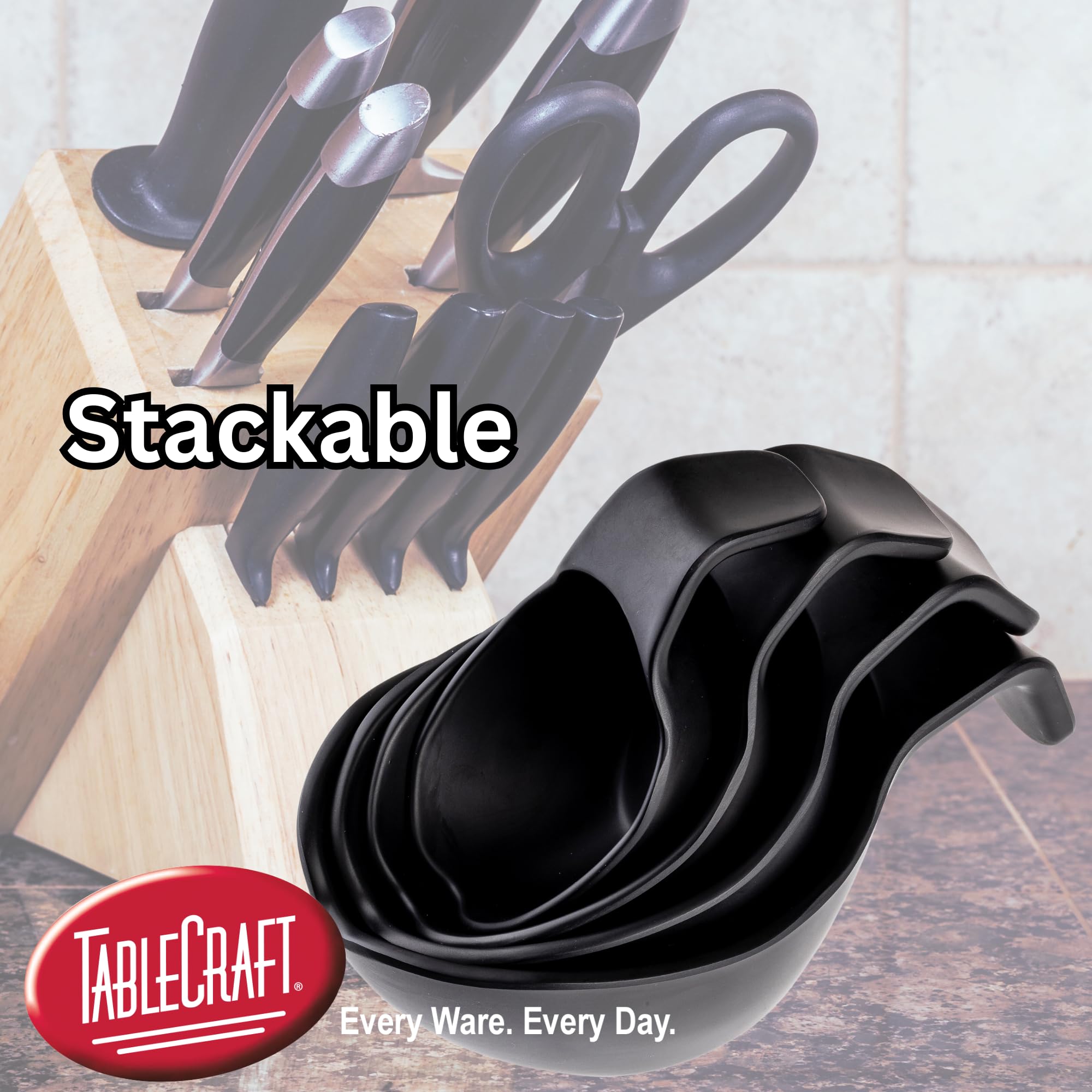 Tablecraft Lot de 10 couverts à sauce en plastique mélamine, petits condiments, sirop, sauces pour service alimentaire commercial, cafétéria, buffet et restaurant, incassables, empilables, 355 ml,