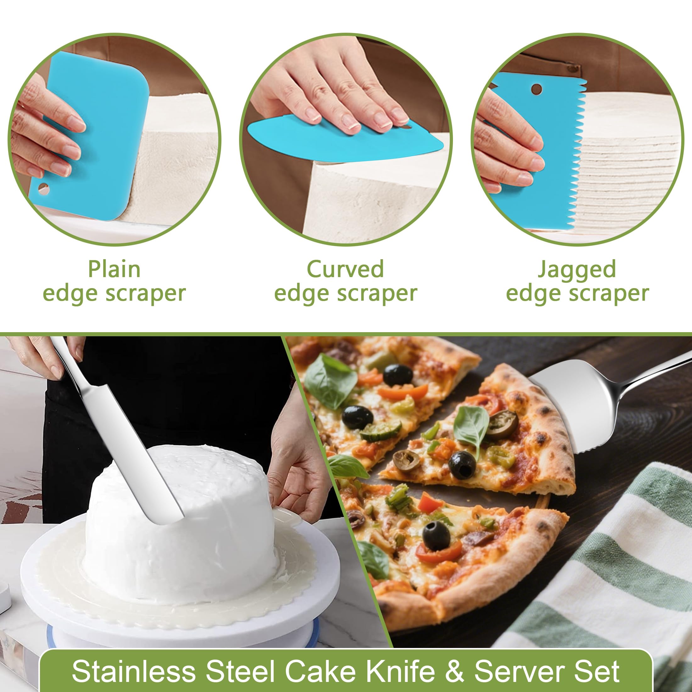 139 piezas Molde Desmontable - revestimiento antiadherente, 4 molde tarta desmontable (11/18/23/26 cm) + papel de horno