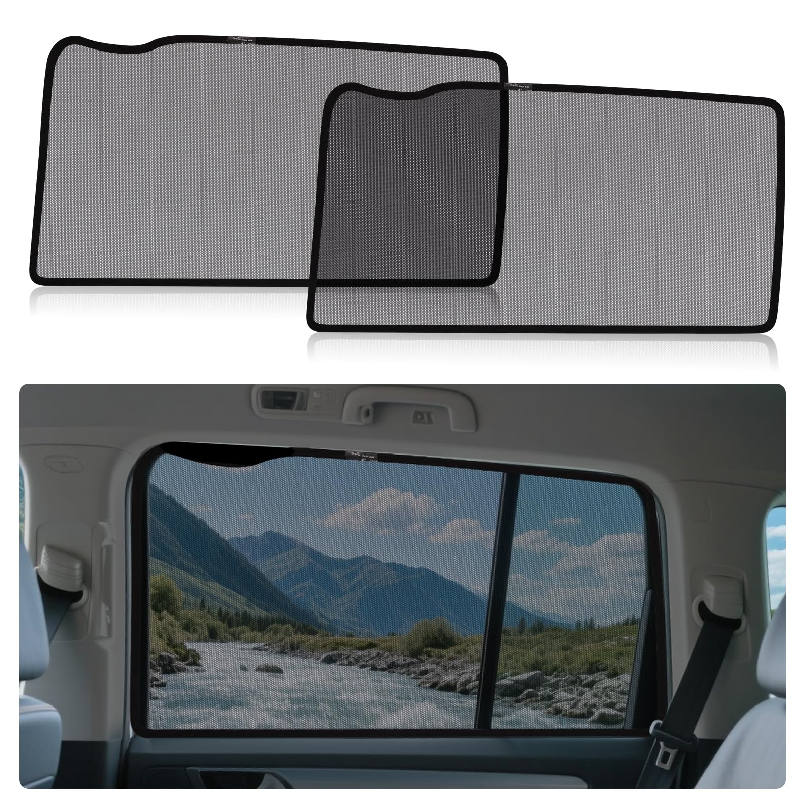 ZATOOTO Auto Sonnenschutz Seitenscheibe des VW Sharan 2012-2019, Schützt vor Sonneneinstrahlung und UV-Strahlen, Magnetisch Befestigbar und Faltbar