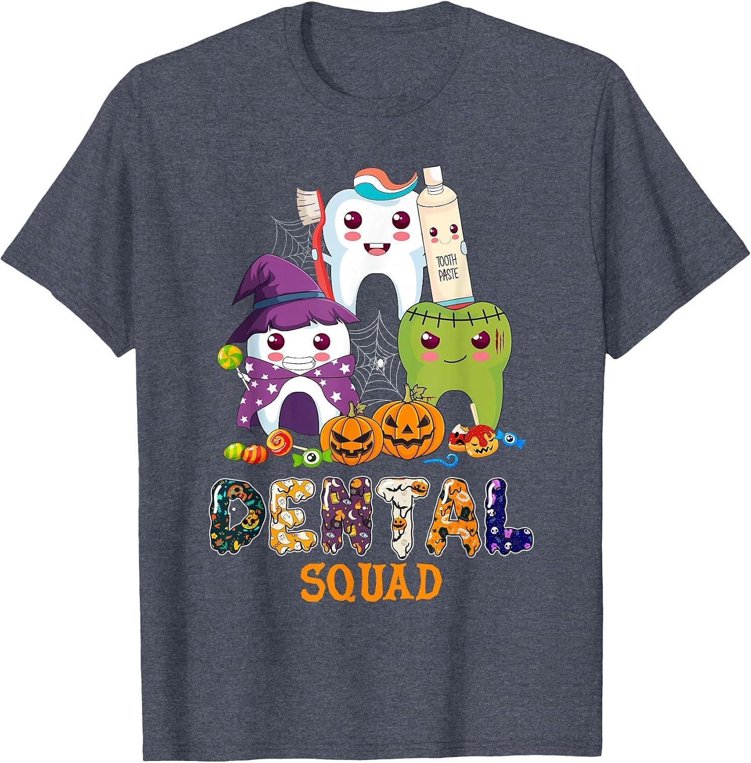 Cute Dental Squad Trick Or Teeth Denstist Halloween Ghost T-Shirt image 3