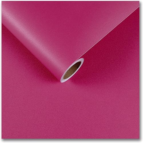CRE8TIVE Papel tapiz de 24 x 118 pulgadas de grosor, color rojo oscuro, para despegar y pegar, papel de contacto rojo oscuro para gabinetes, papel