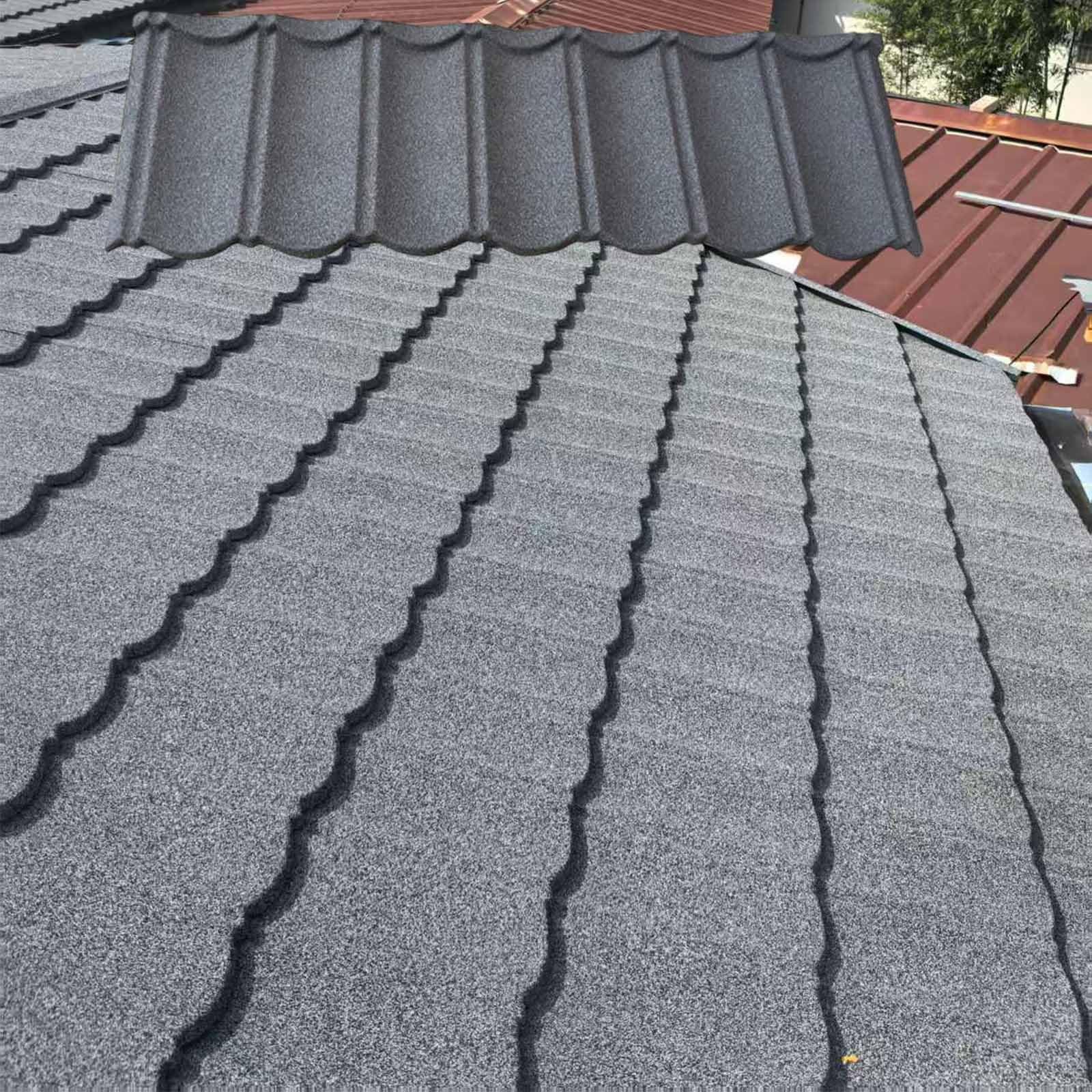 Tejas metálicas y Paneles de Techo ondulados: Tejas onduladas aptas para techos residenciales, de Villas y de Jardines. Resina Resistente a la Intemperie, Impermeable y energéticamente efici