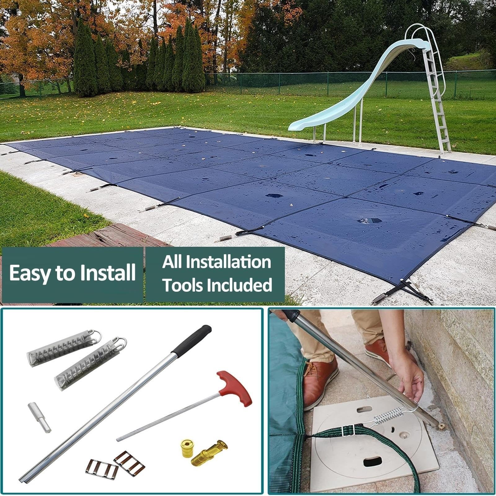 Kits Completos de Cubierta de Piscina Seguridad de Invierno Reutilizable