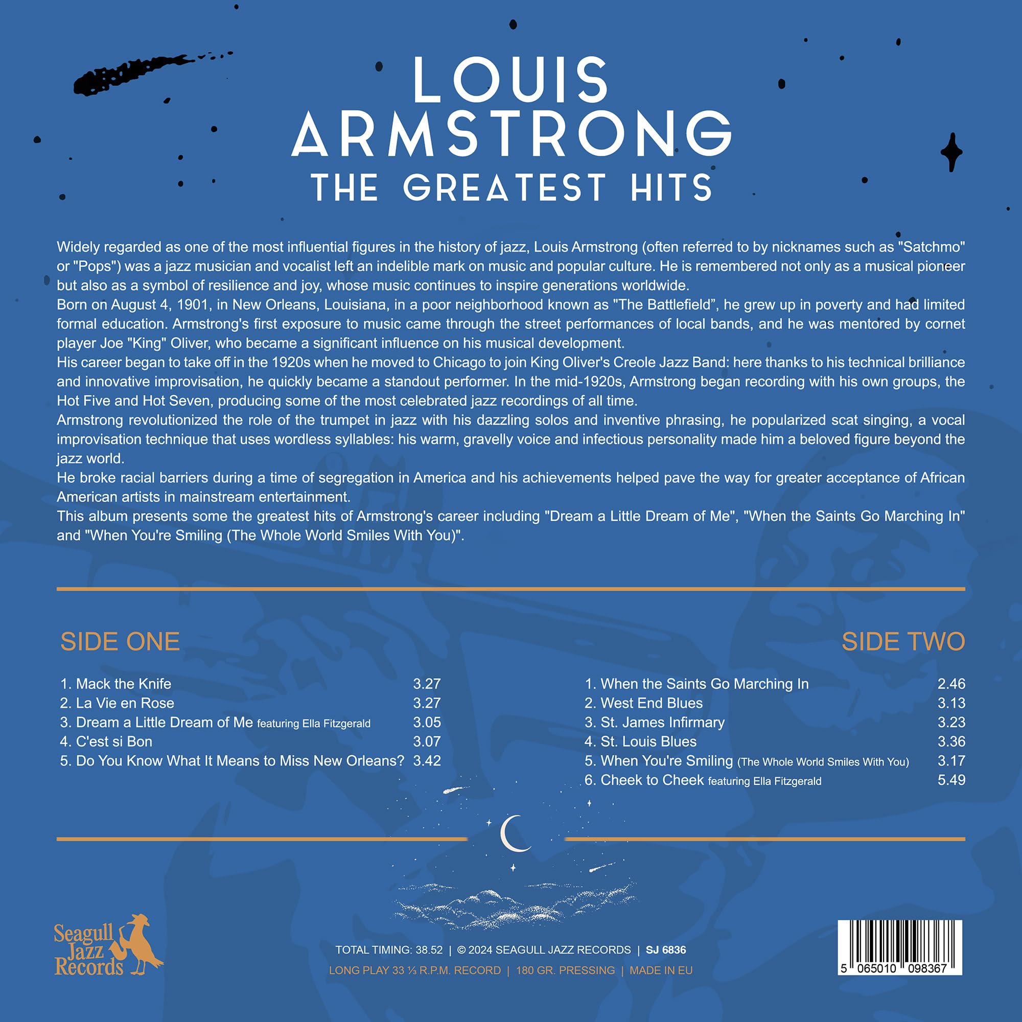 Louis Armstrong - The Greatest Hits - Edizione limitata a colori blu