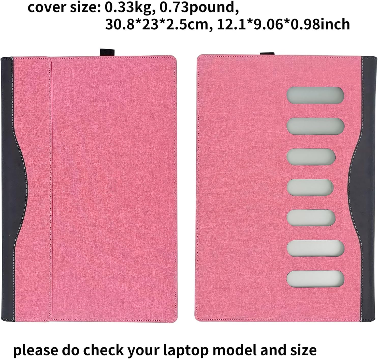 Laptop Case Cover Only for 2024 Microsoft Surface Laptop 7 13.8 inch (Model 2036) Detachable Notebook Sleeve Computer Protective Bag Heat Dissipation Hole (Pink, 13.8 inch)