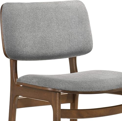 Miniatura 7 de Armen Living Lima - Juego de 2 sillas de comedor (madera, 20 pulgadas de ancho, nogalgris