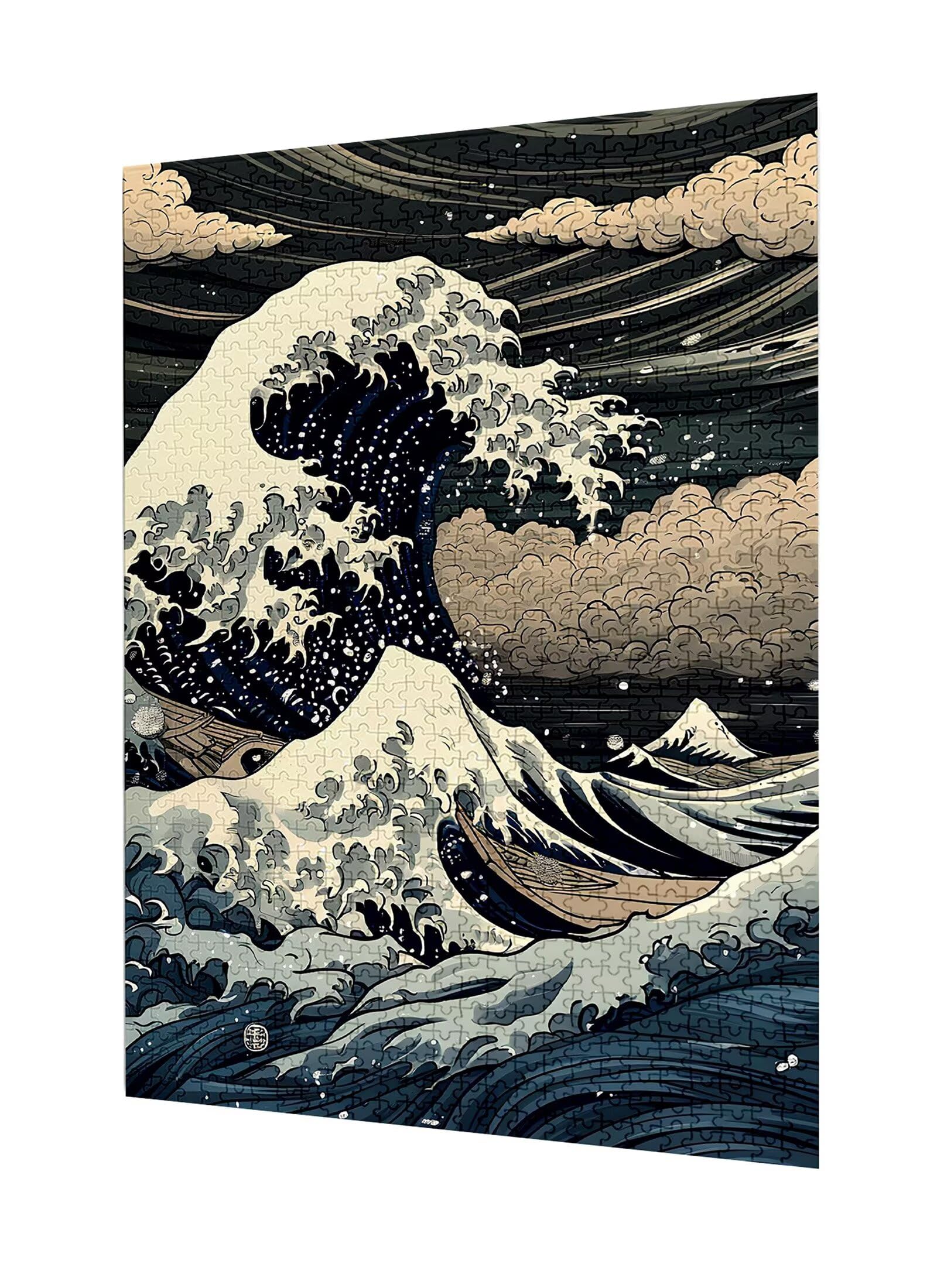 Puzzle 3000 Pieces, Puzzle Japon Jigsaw Bois Adulte, Jigsaw pour Adultes Jeu éducatif défi Jouet Jigsaw 3000 Pieces Adultes Flots Puzzles Classiques, Cadeau Fille/Garcon DIY Maison Décoration S-877