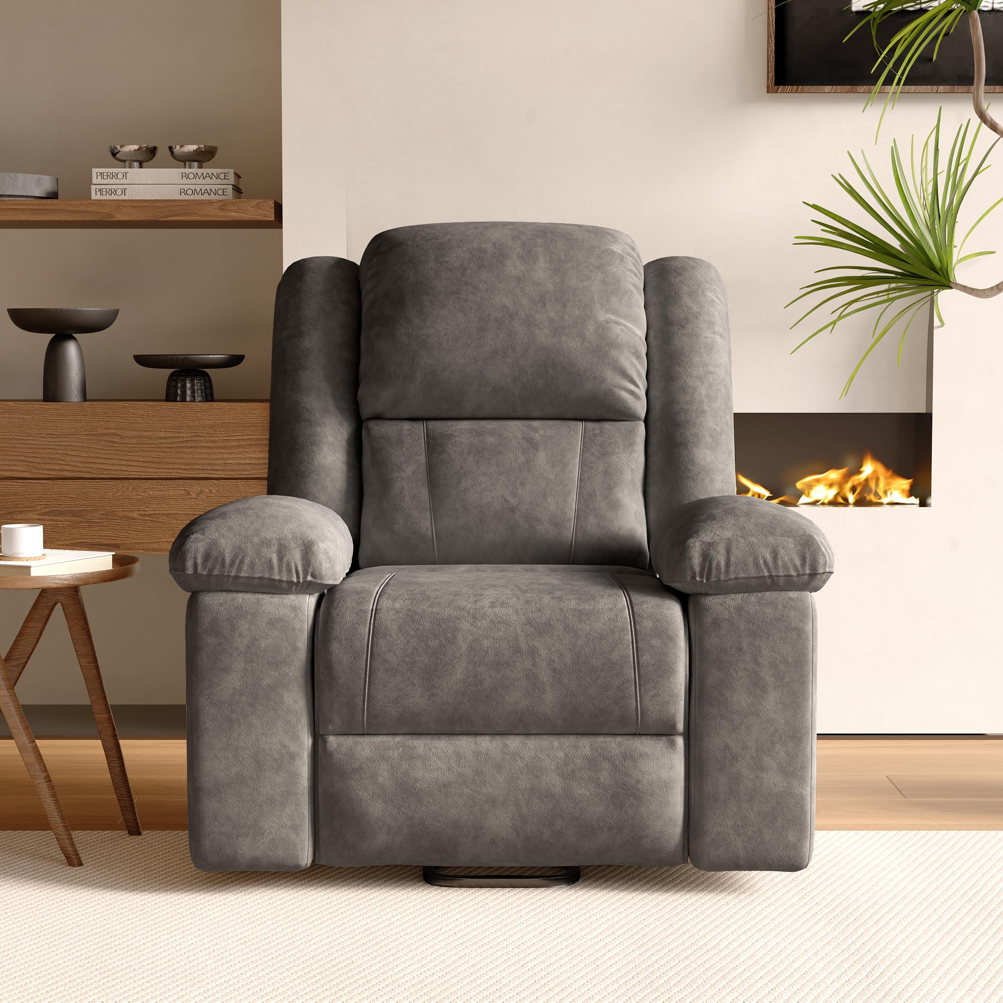 Silla de Masaje eléctrica, sillón Relax con 8 Zonas de Masaje potentes y 2 Puntos de Calor, Silla eléctrica con función reclinable y Bolsillos Laterales (Gris, A)