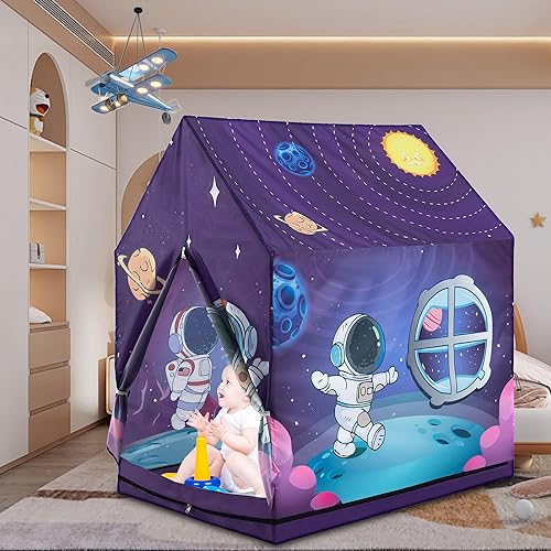 Miniatura 7 de PY SUPER MODE Kids Play Tent Playhouse Indoor Outdoor for Boys and Girls,Toddler Play House Space Planet World Tent, Play House for Toddlers Age 3+,