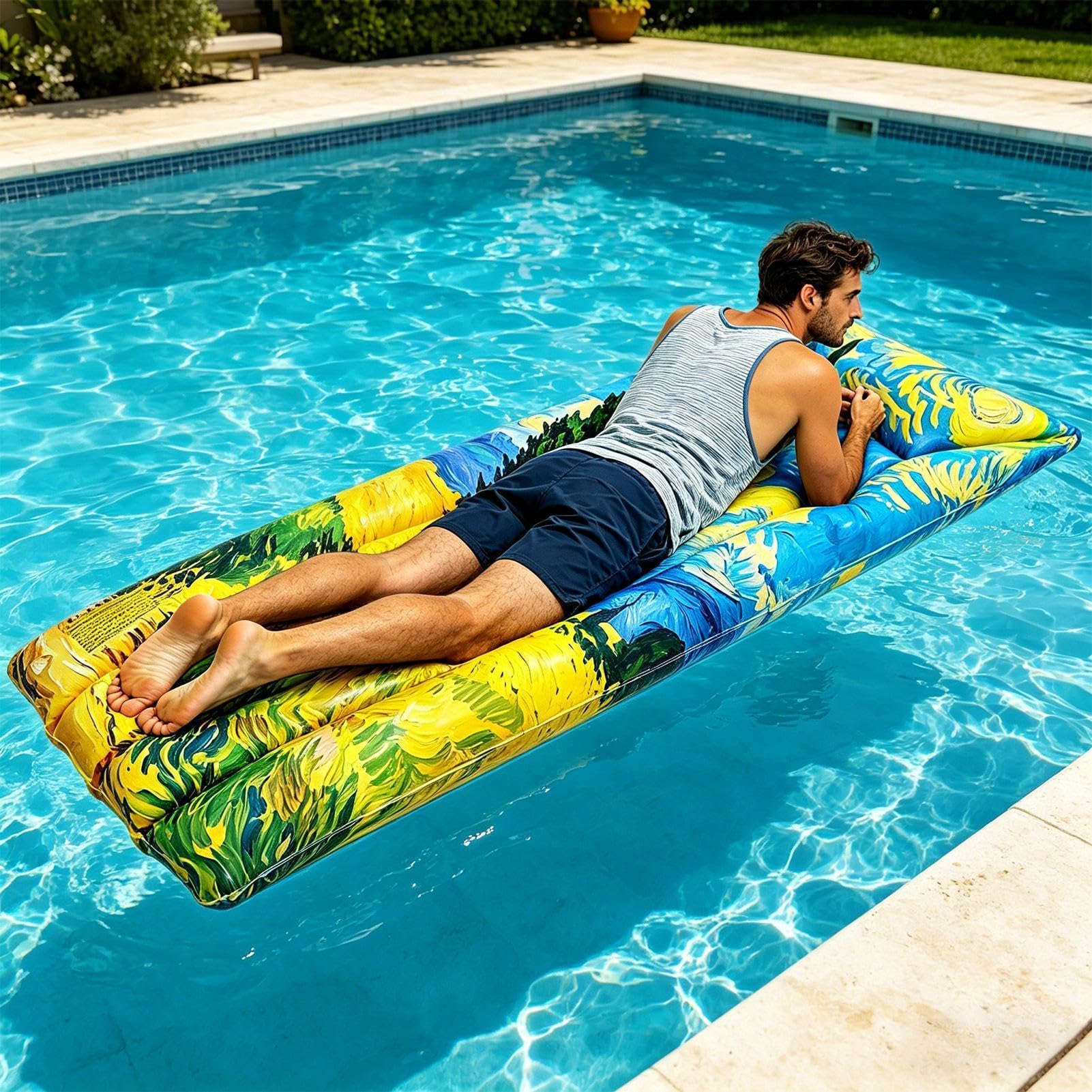 Generico Flotteurs pour piscine | Coussins hamac flottants pliables et portables | Hamac gonflable de piscine | pour extérieur intérieur camping voyage plage lac été femmes hommes