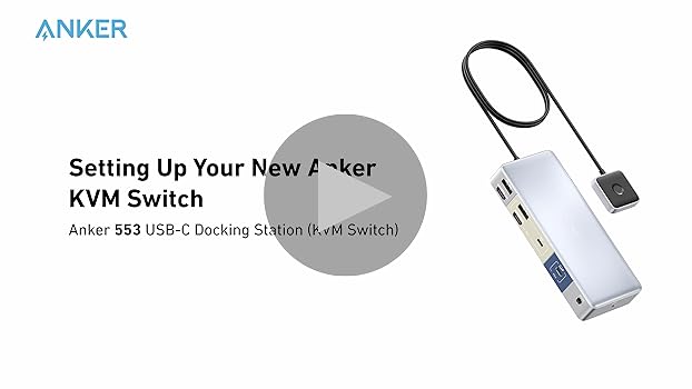 ANKER 553 USB-C Docking Station KVMスイッチ Anker Dual 4K Monitor KVM Docking Station with Multiple Ports