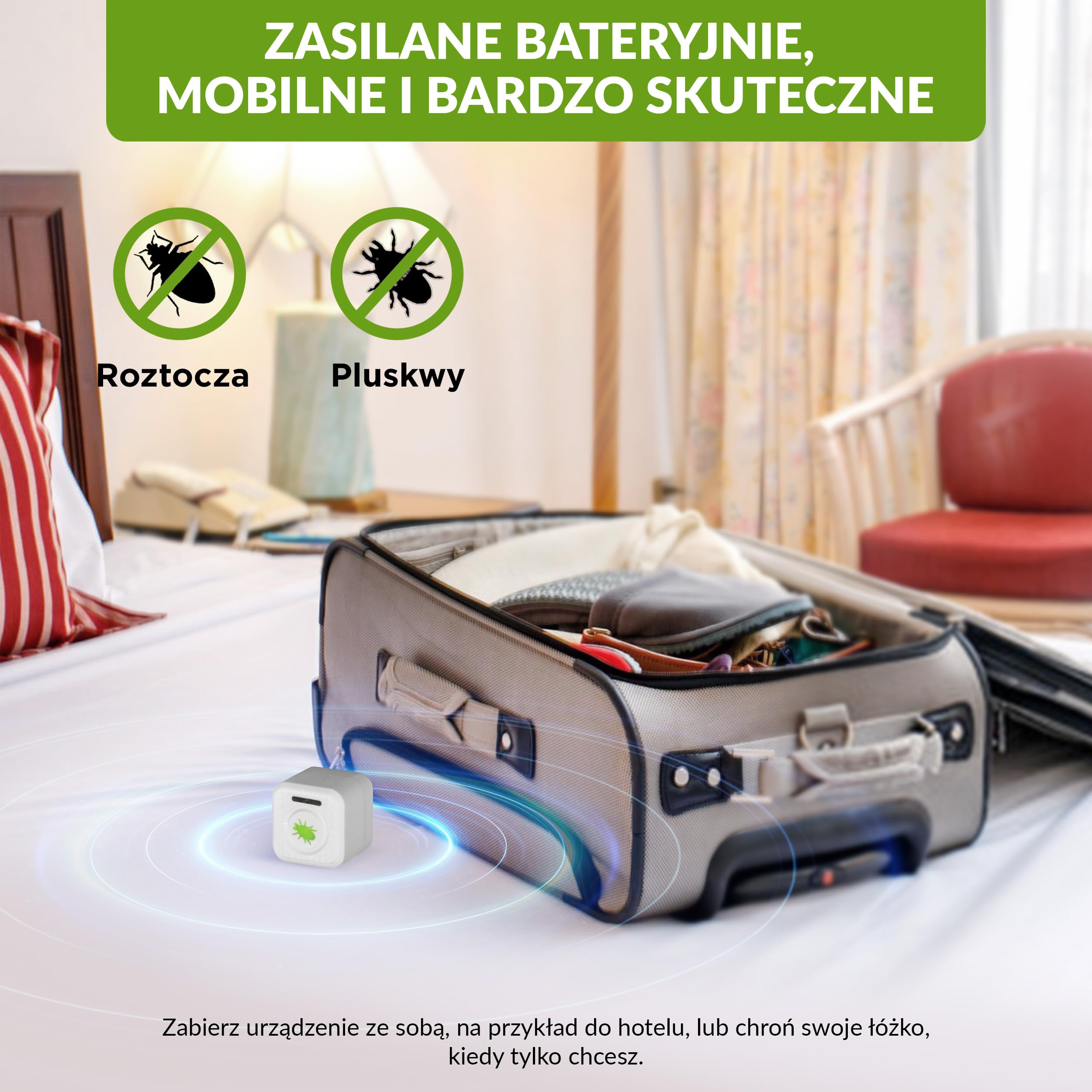 ISOTRONIC Środek odstraszający owady, roztocza, zwycięzca testu, środek odstraszający roztocza, akumulator przeciw pluskwom i roztoczom (5)