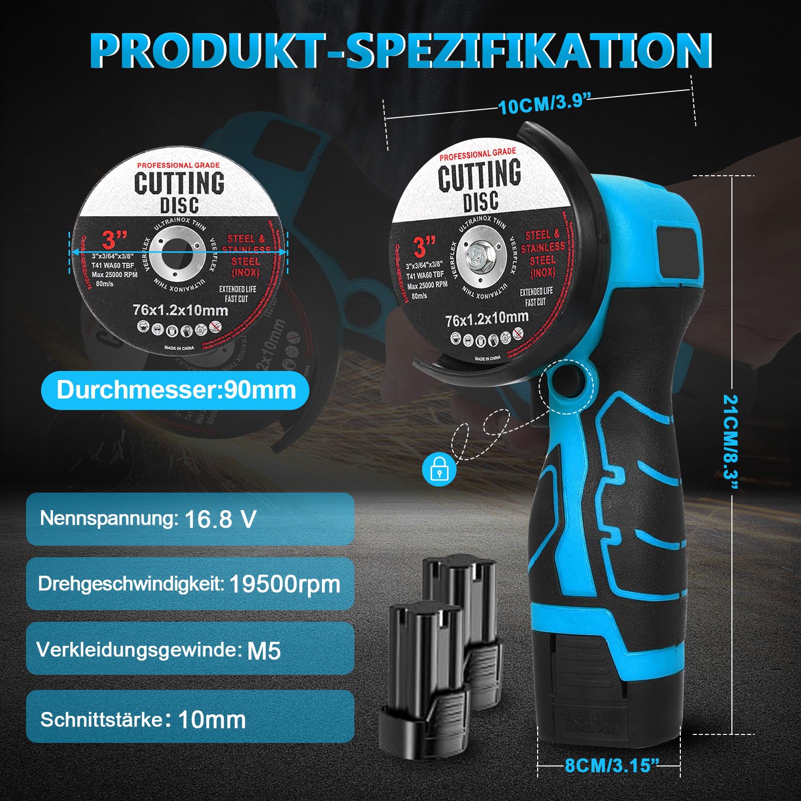 Mini Smerigliatrice A Batteria, 19500rpm Smerigliatrice A