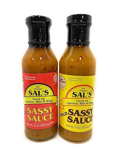 Sal's Salsa Sassy picante y suave, paquete de 2