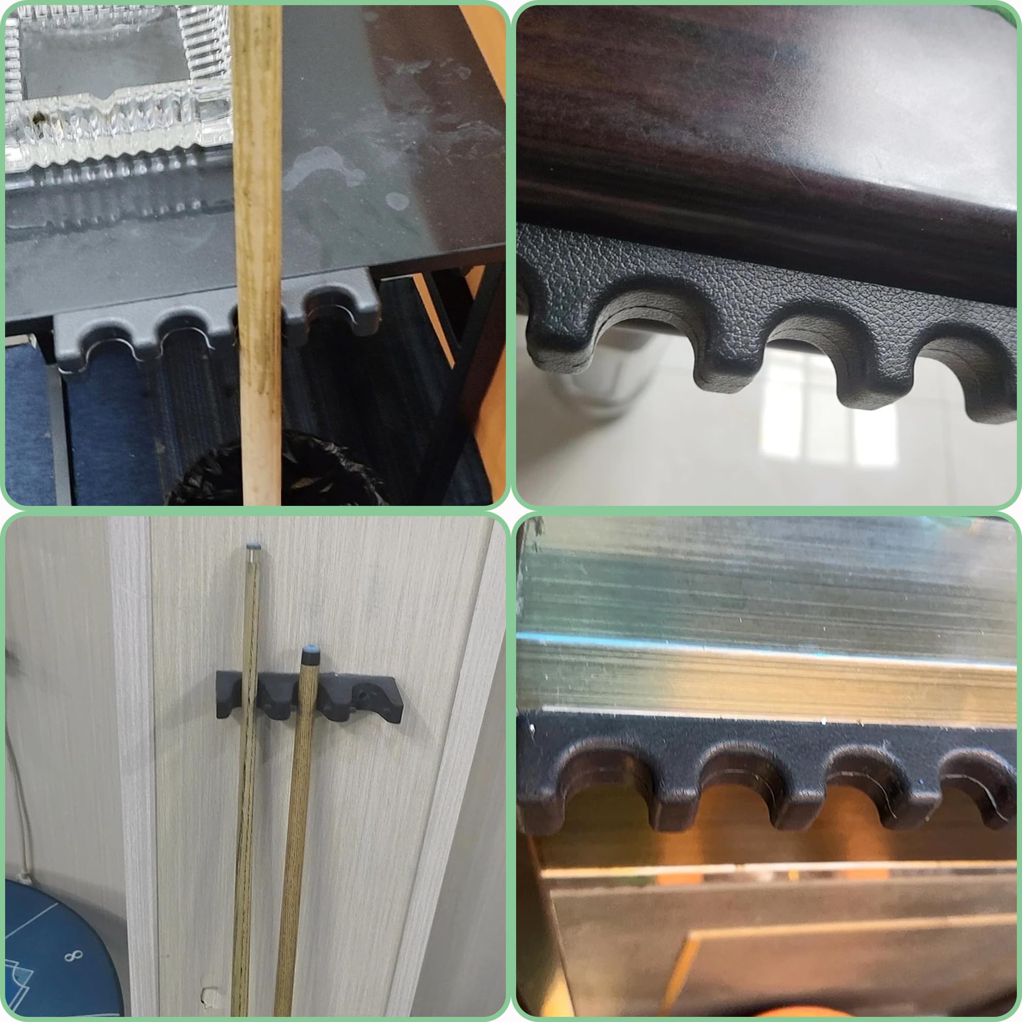 Support De Queue De Billard HERCHR – 3 Griffes, Portable, Antidérapant, Pour 3 Queues, Noir