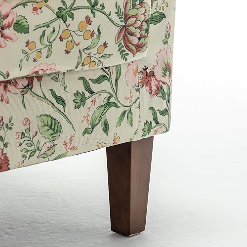 Miniatura 91 de Container Furniture Direct Silla de brazo contemporánea con marco de madera de abedul y tapicería de terciopelo, sillón para decoración de oficina y