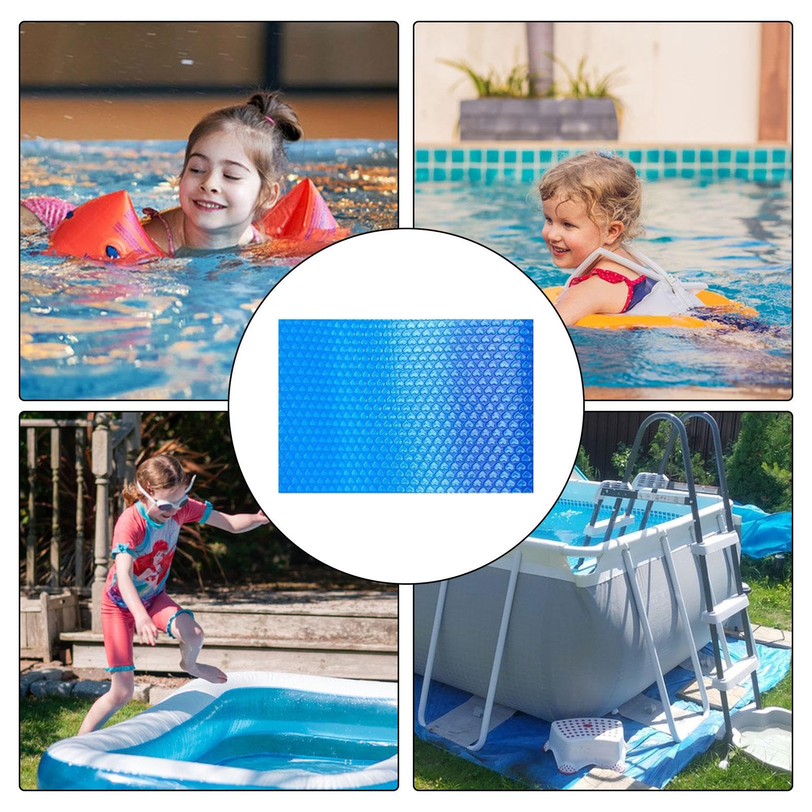 Telo di copertura solare per piscina, rettangolare, 260 x 160 cm