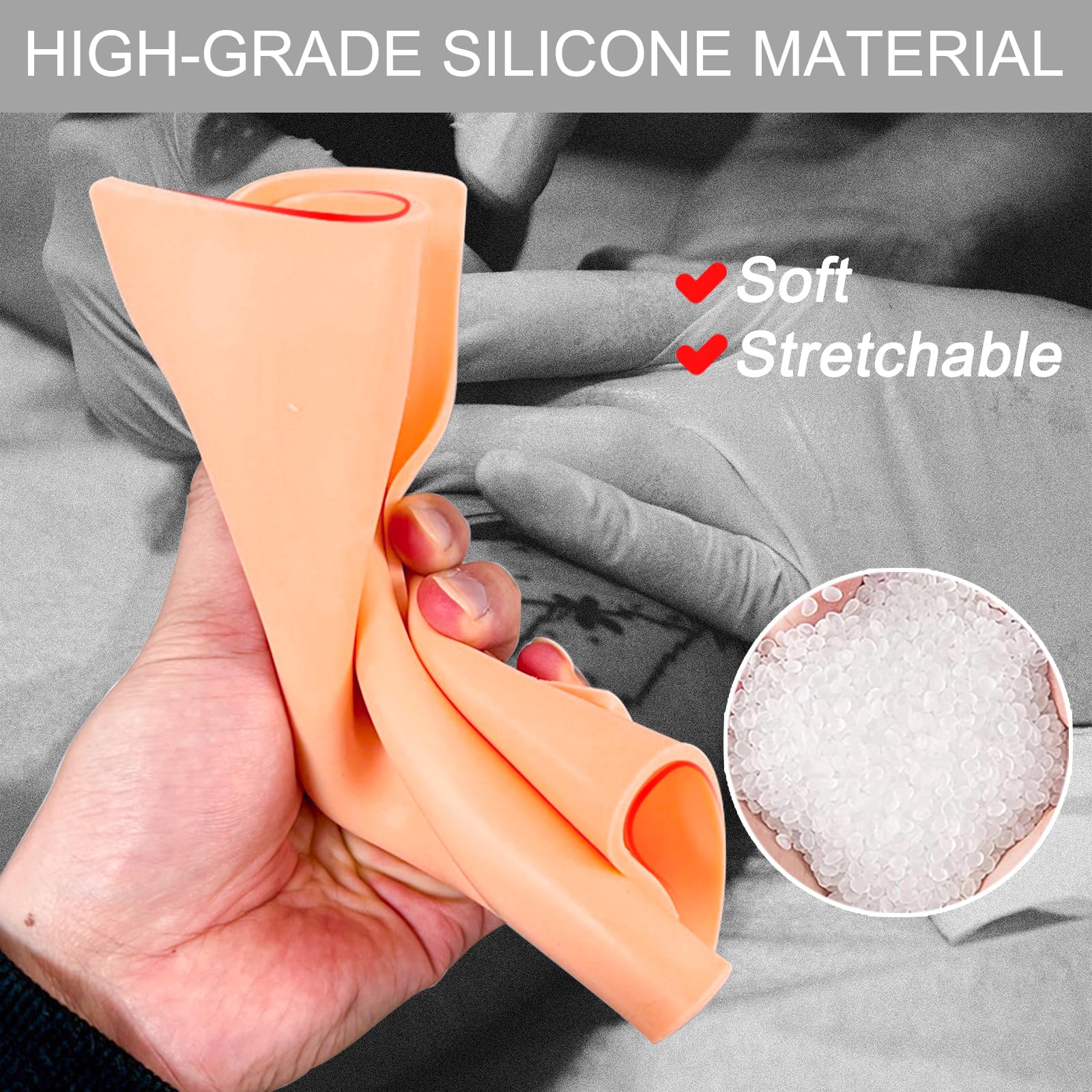 Joyeee 6 Piezas Piel Sintetica Tatuaje 3mm, 29,7×19,5cm Piel de Práctica de Tatuaje Silicona, con 10 Hojas Papel de Transferencia de Tatuajes, para Tatuadores Principiantes y Experimentados