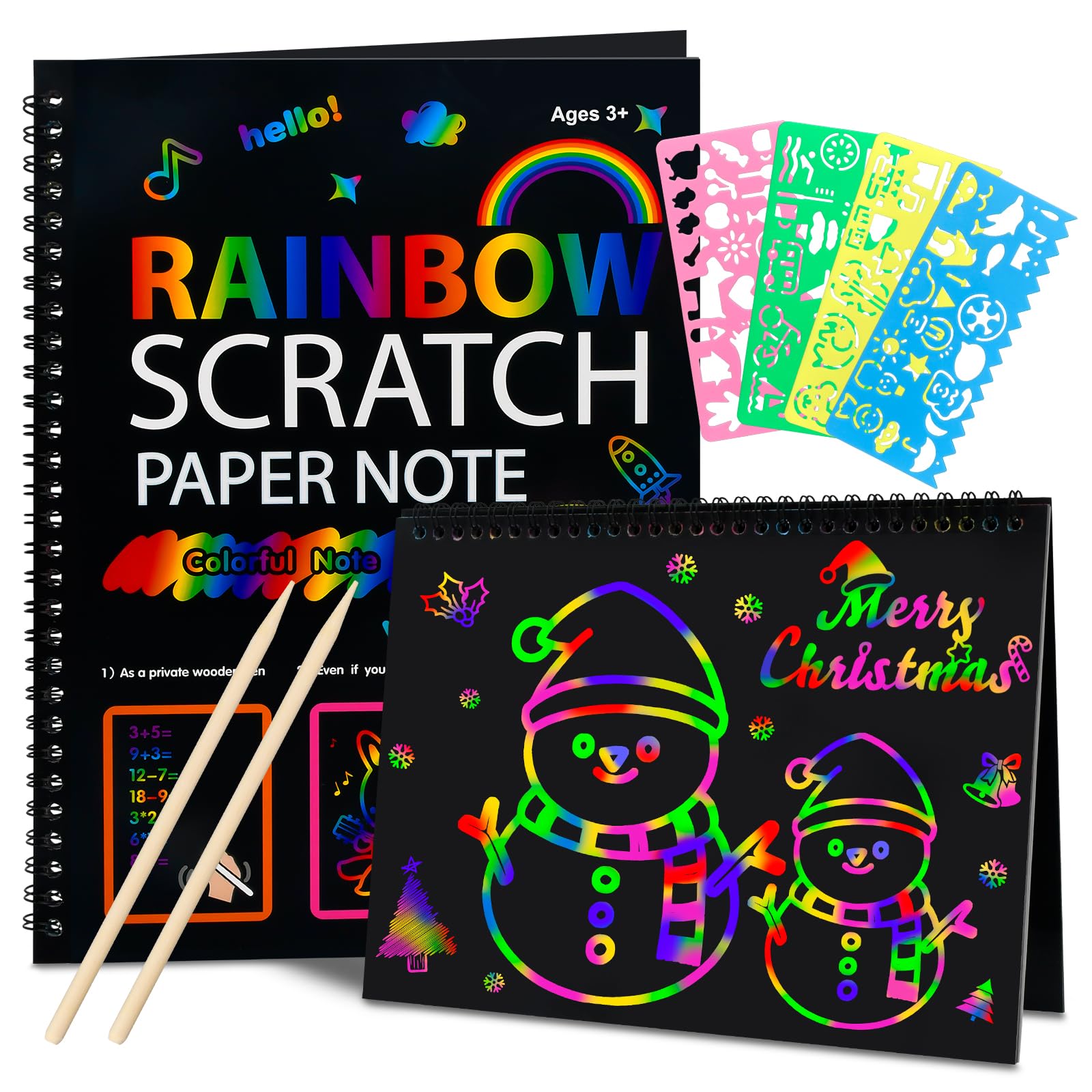 Stocking Stuffers for Kids Teen Girls: Scratch Paper Art Crafts Back to School Teacher Supplies Game Party Favors Activiti...