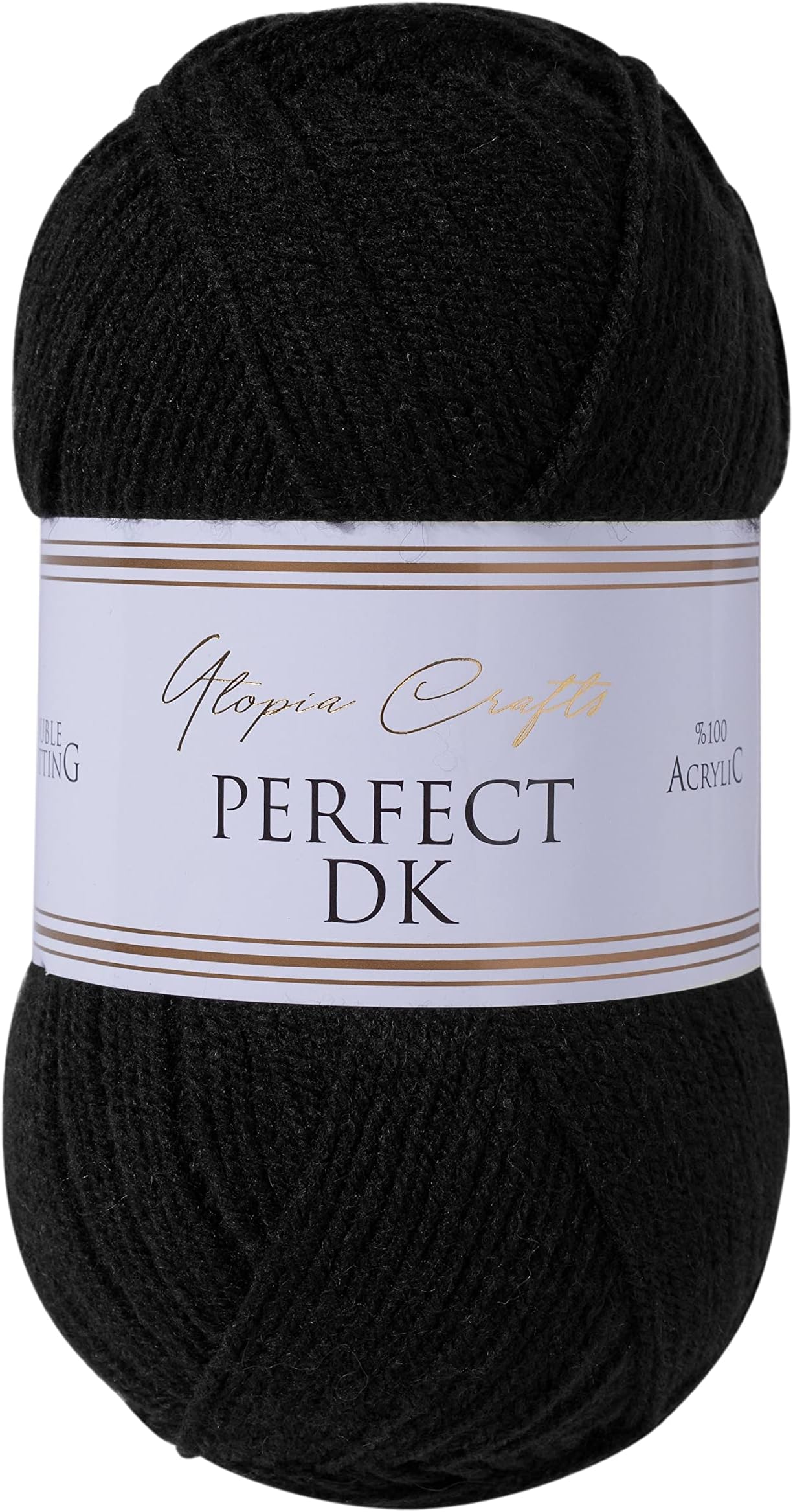 Utopia Crafts DK Double Knitting Yarn, 100g (Black)