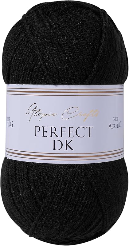 Utopia Crafts DK Double Knitting Yarn 100g (1, Black)