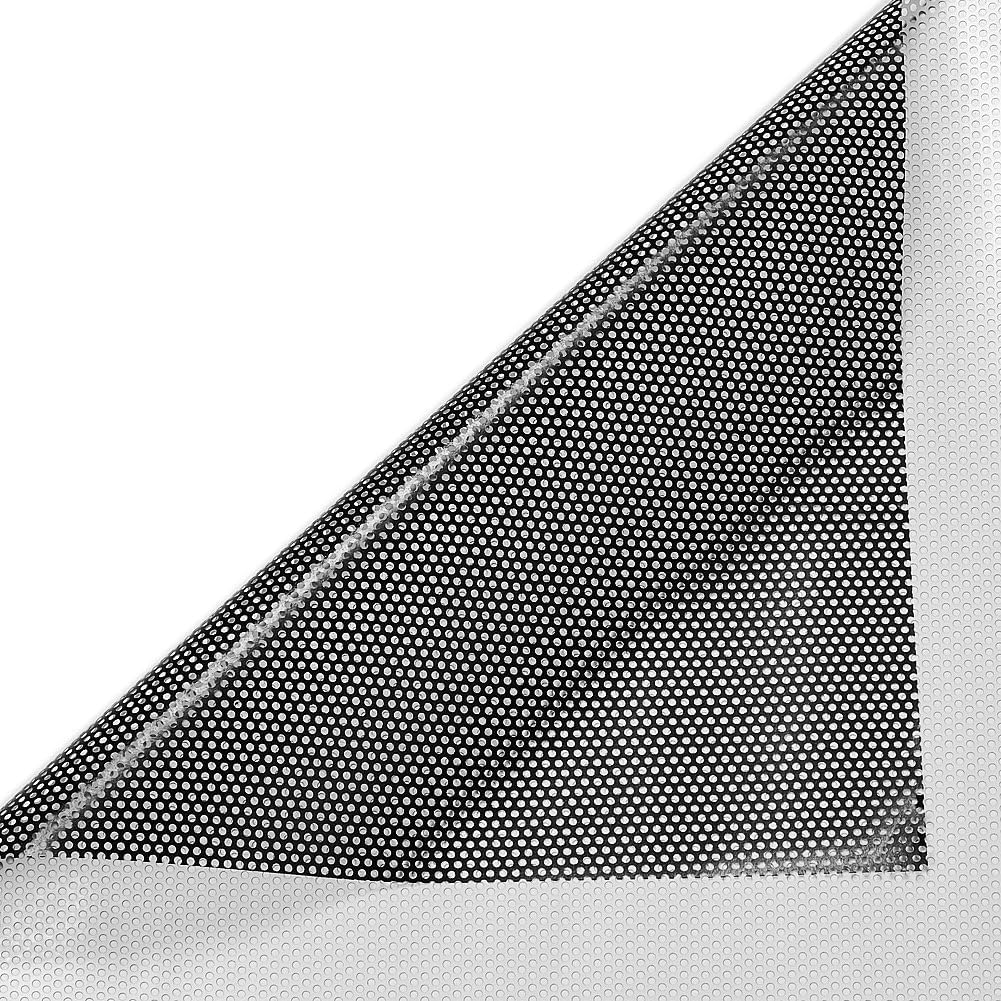 White Perforated Vinyl Window Film, Mesh Stickers Room Privacy Window Stickers House Office Car Glass Door Sticker Decoration Exterior Window Film (19.69"x196.85")