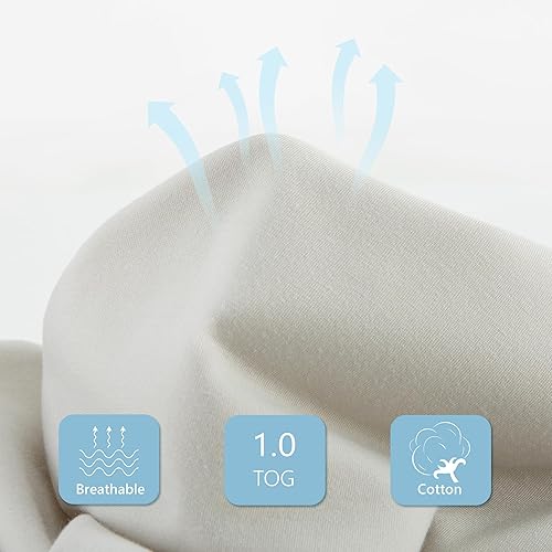 Miniatura 5 de TILLYOU Saco de dormir - Juego de 1 manta de algodón para bebé, SMLXL, Dinosaurio de pastizales