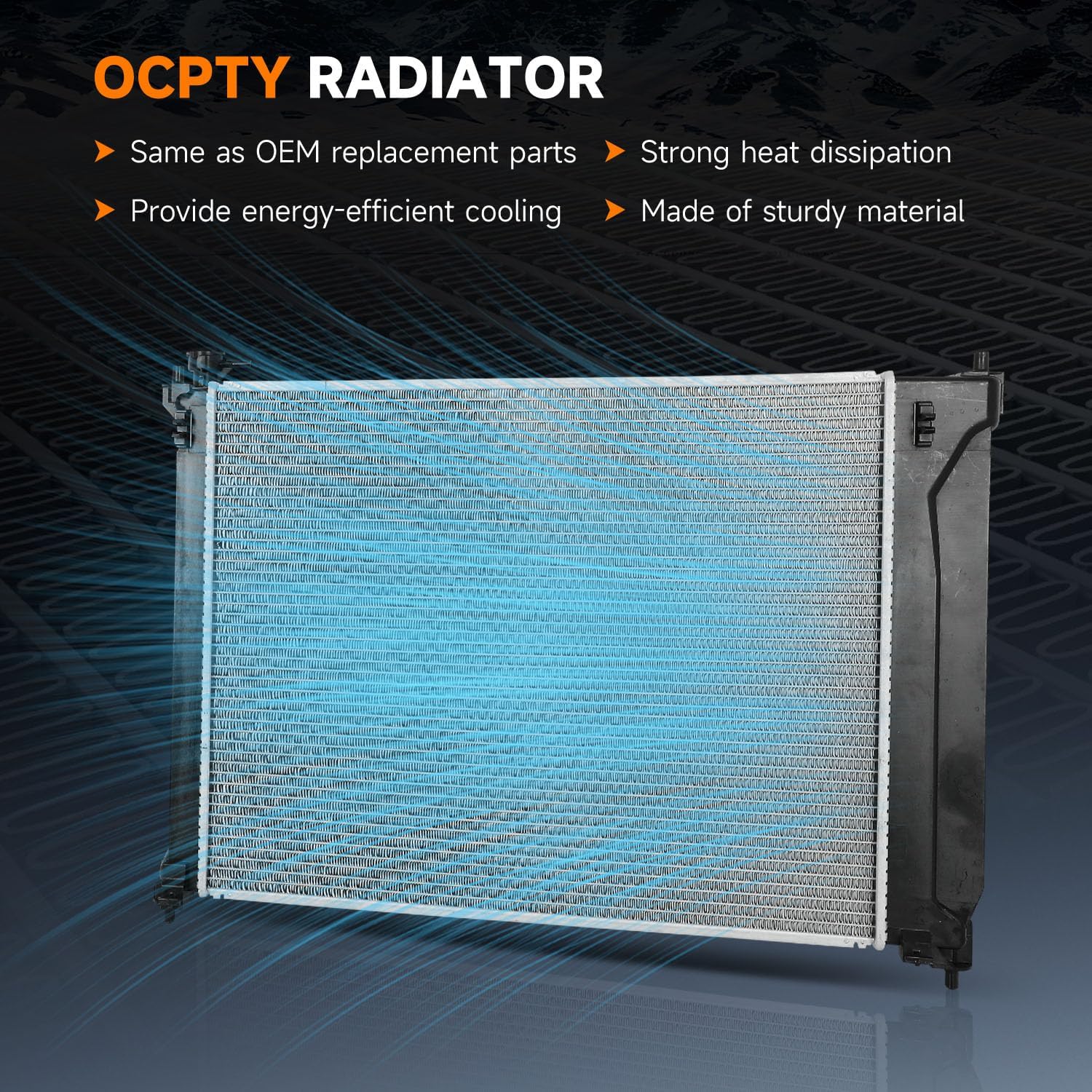 OCPTY Auto Parts Radiator Replacement for 2015-2019 for Hyundai for Sonata 2.4L
