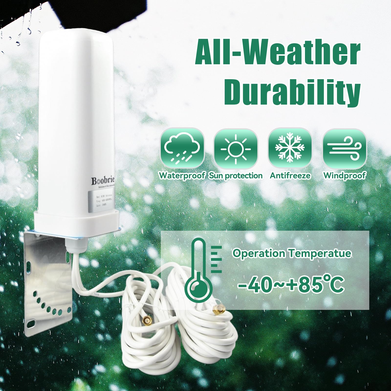 Antenna MIMO 4G LTE 5G ad alto guadagno 10dBi 600-6000MHz Antenna WiFi omnidirezionale con connettore SMA TS9 Cavo RG58 da 5 m per T-Mobile Verizon AT&T Modem Router Gateway Hotspot Cellular