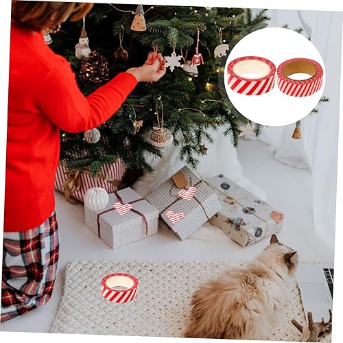Miniatura 8 de Abaodam 70 rollos de cinta de papel de regalo de Navidad, cinta washi vintage, cintas para cuadernos, cintas de diario, cinta adhesiva de bricolaje,