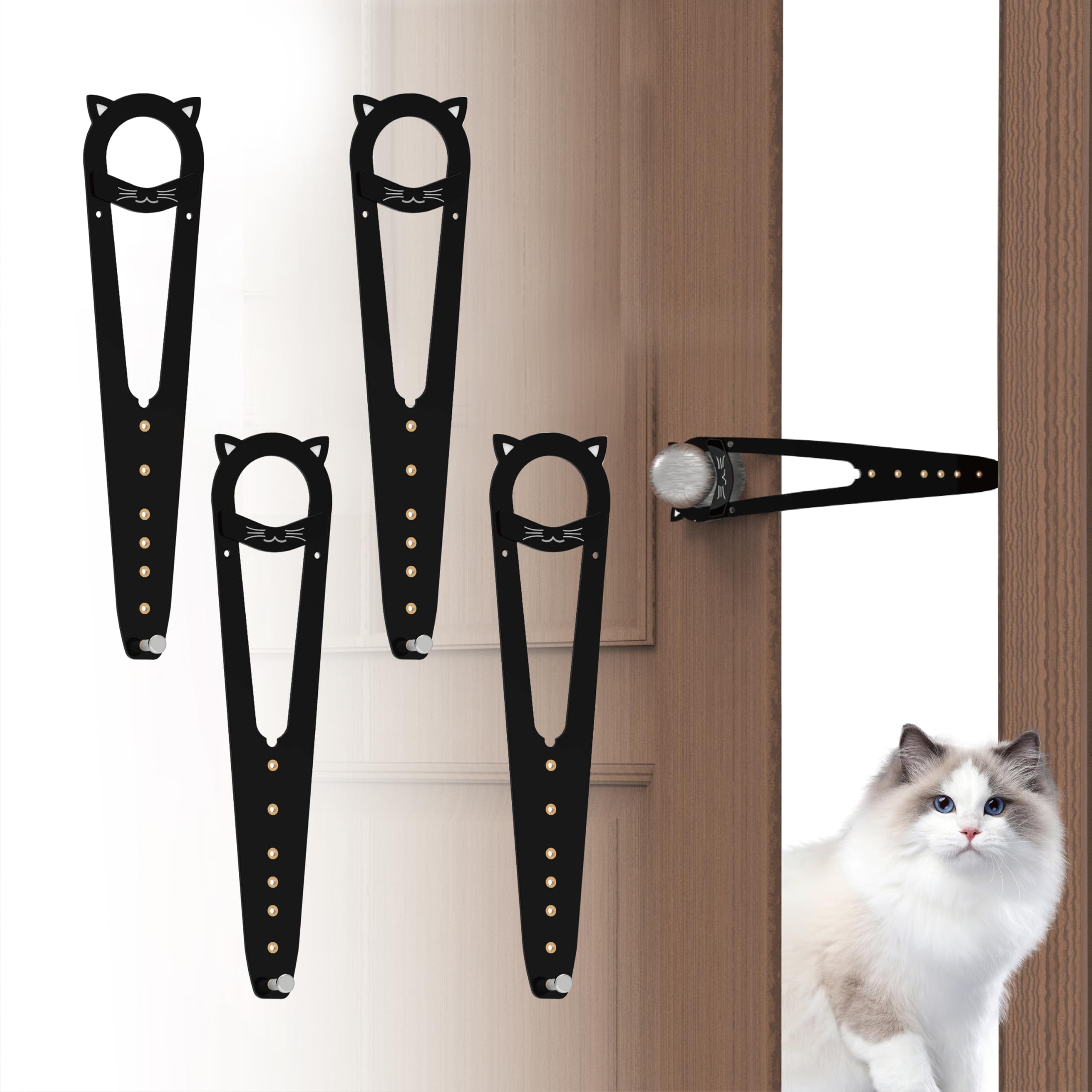 Cat Door Holder Latch,adjustable Cat Door Alternative To Keep Dogs Out Of Cat Litter Boxes And Foodflex Latch Strap Safe Baby