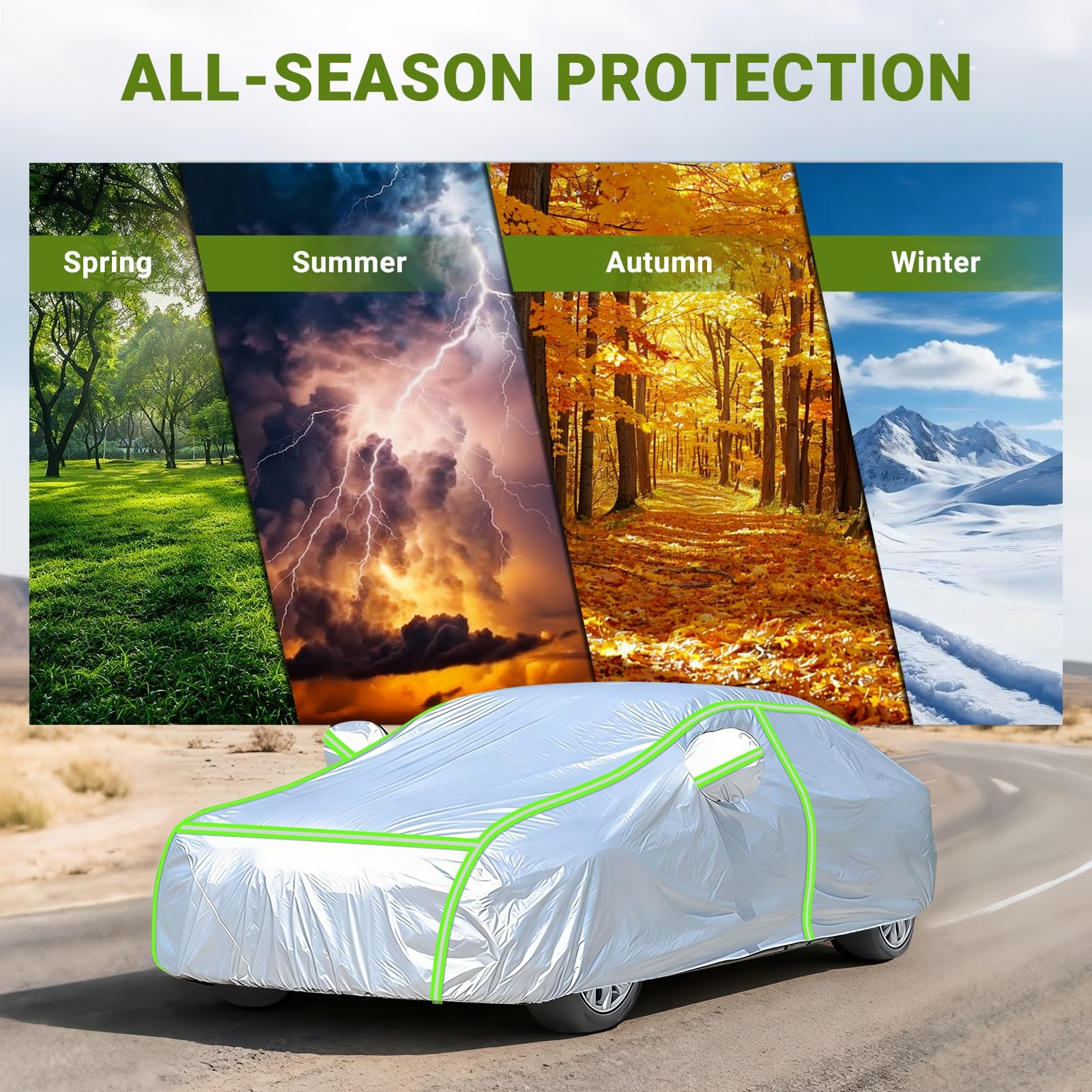 Funda Coche para Toyota Corolla Touring-Sport-2019-2022|Lona Oxford Coche con Cremallera/Reflectante|Resistente Exteriores|Impermeable,con protección Solar y Anti-excrementos de pájaros