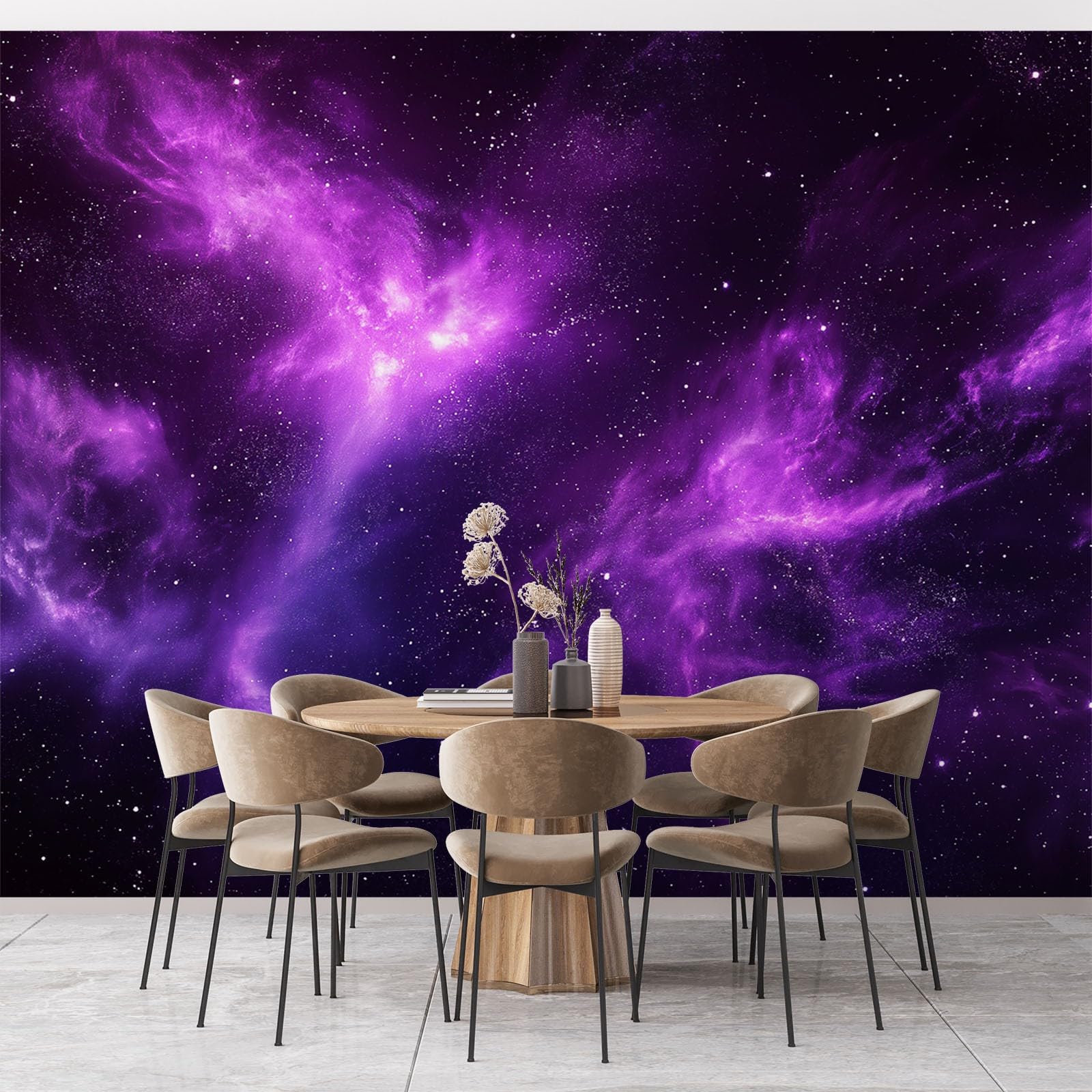 Panoramiczny sen wszechświat galaktyka tapeta mural 300 x 210 cm (szer. x wys.), plakat ścienny sci-fi mgławica fototapeta mural efekt 3D, plakat dekoracja do sypialni salonu korytarza