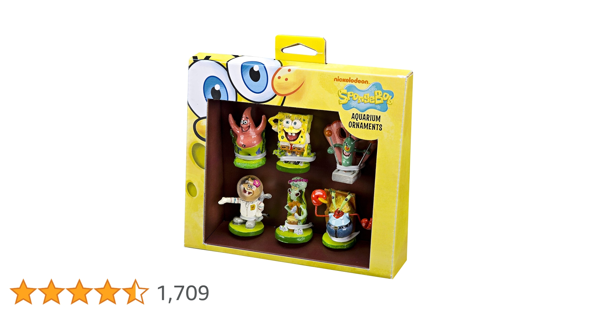 Amazon | Penn Plax 6-Piece Spongebob Squarepants Mini Set/スポンジ