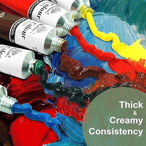 Miniatura 3 de PHOENIX Juego de pintura al óleo, tubos de 36 x 0.4 fl oz0.4 fl oz, pinturas a base de aceite no tóxicas para pintura de lienzo, suministros de arte