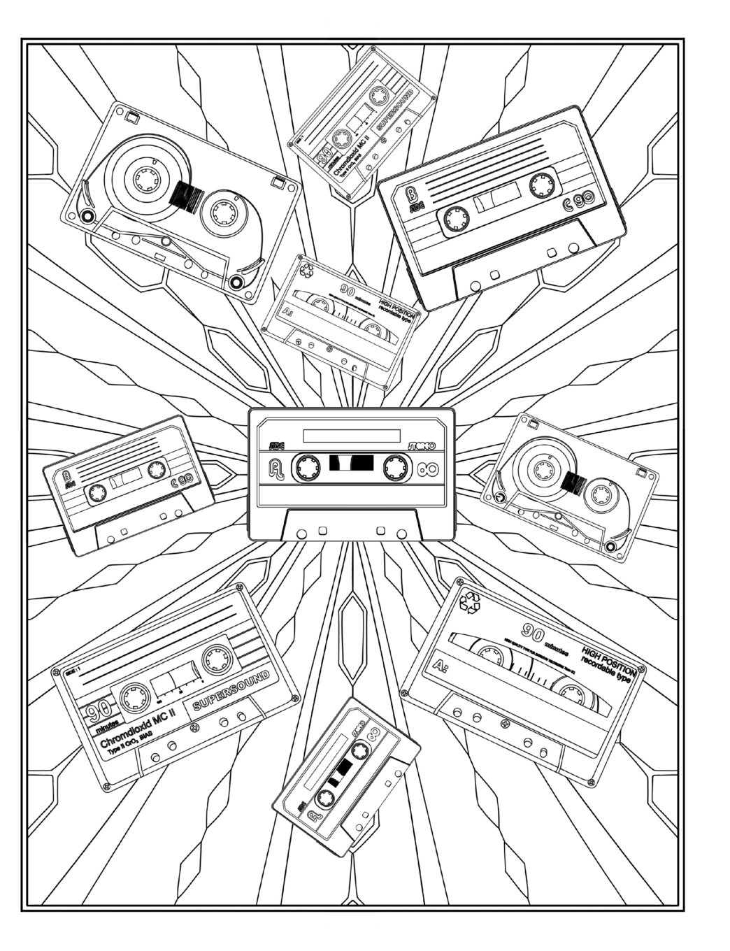 Cassette Chaos Color The Cover Composition Book