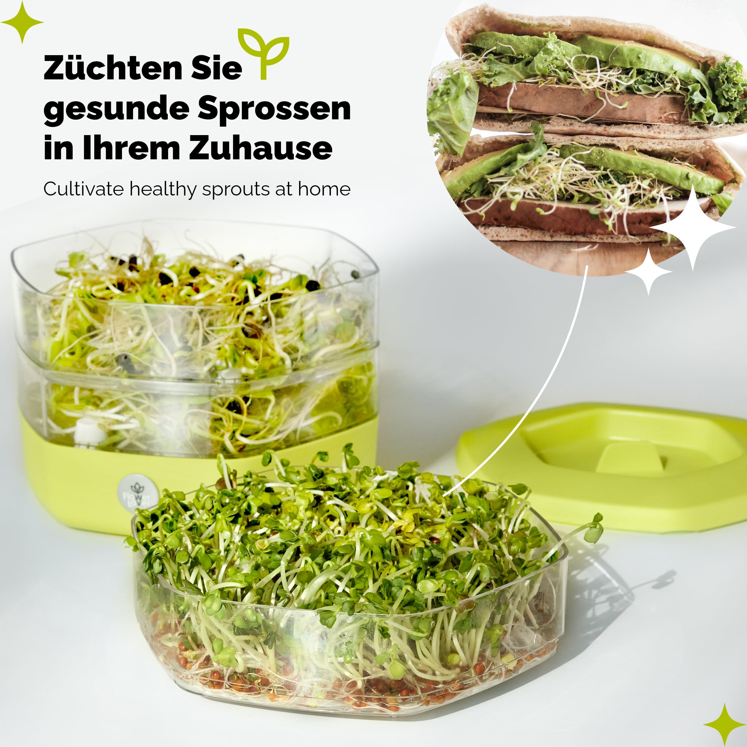 Torre Di Germogli Garronda - 3 Livelli Per Coltivare Semi, Ideale Per Microgreens - Foto 2