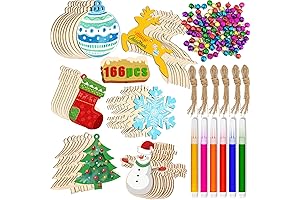 GuassLee Wooden Christmas Ornaments for Decoration