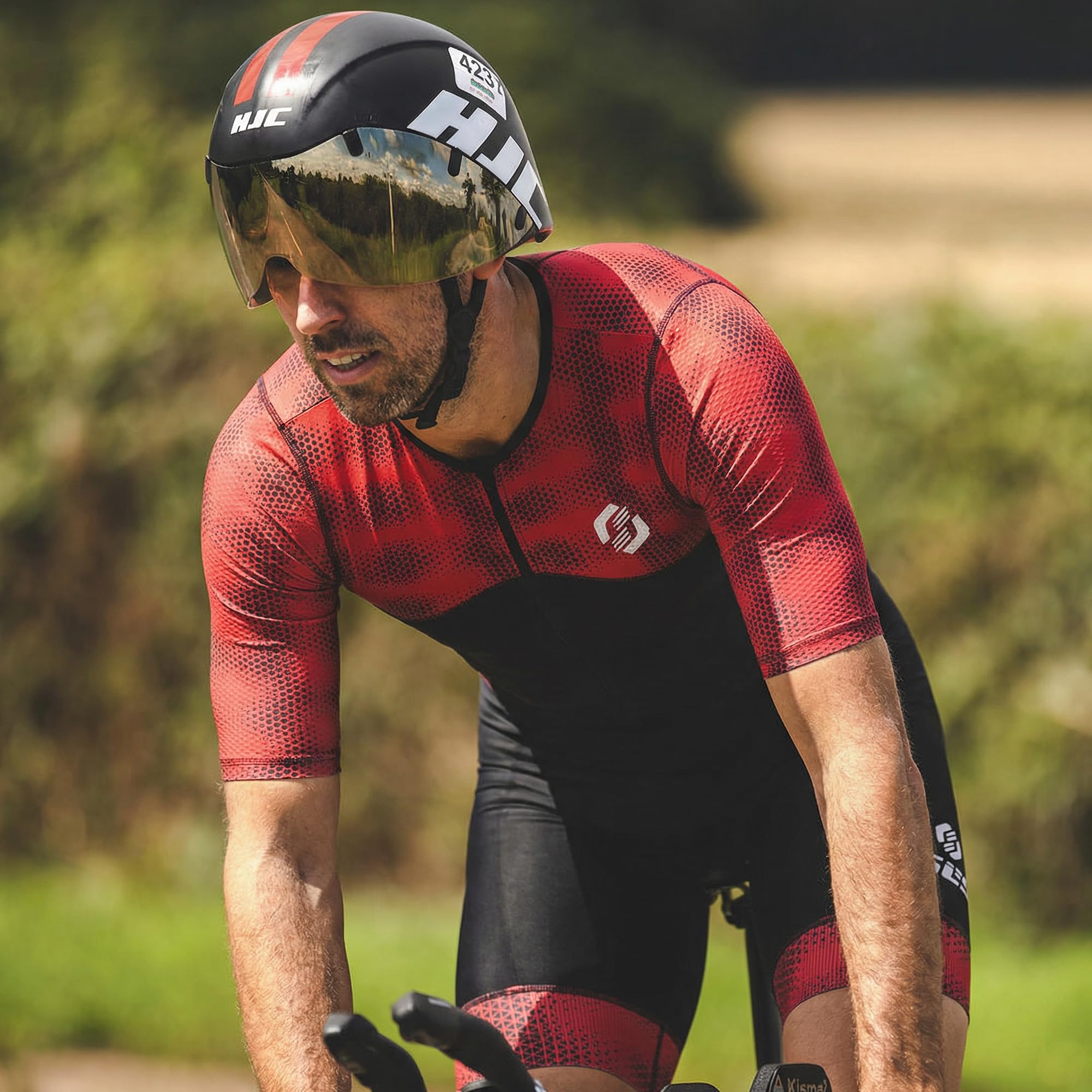SLS3 Traje de Triatlón para Hombre - Tri Suit con Mangas Aerodinámicas para Hombre - Tejidos Pro FX para Triatlón Masculino
