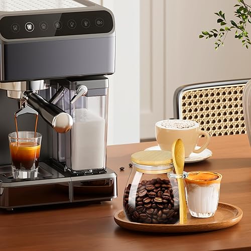 Miniatura 2 de holoith Contenedor de azúcar con tapa y cuchara de bambú, tarro de vidrio para azúcar de 15 onzas para accesorios de cafetería, recipiente de café,